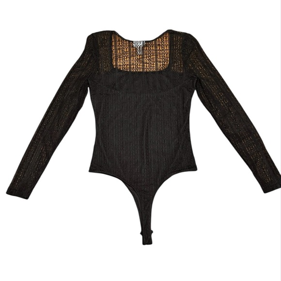 Willow + Root Black Lace Bodysuit Size S - Picture 10 of 12